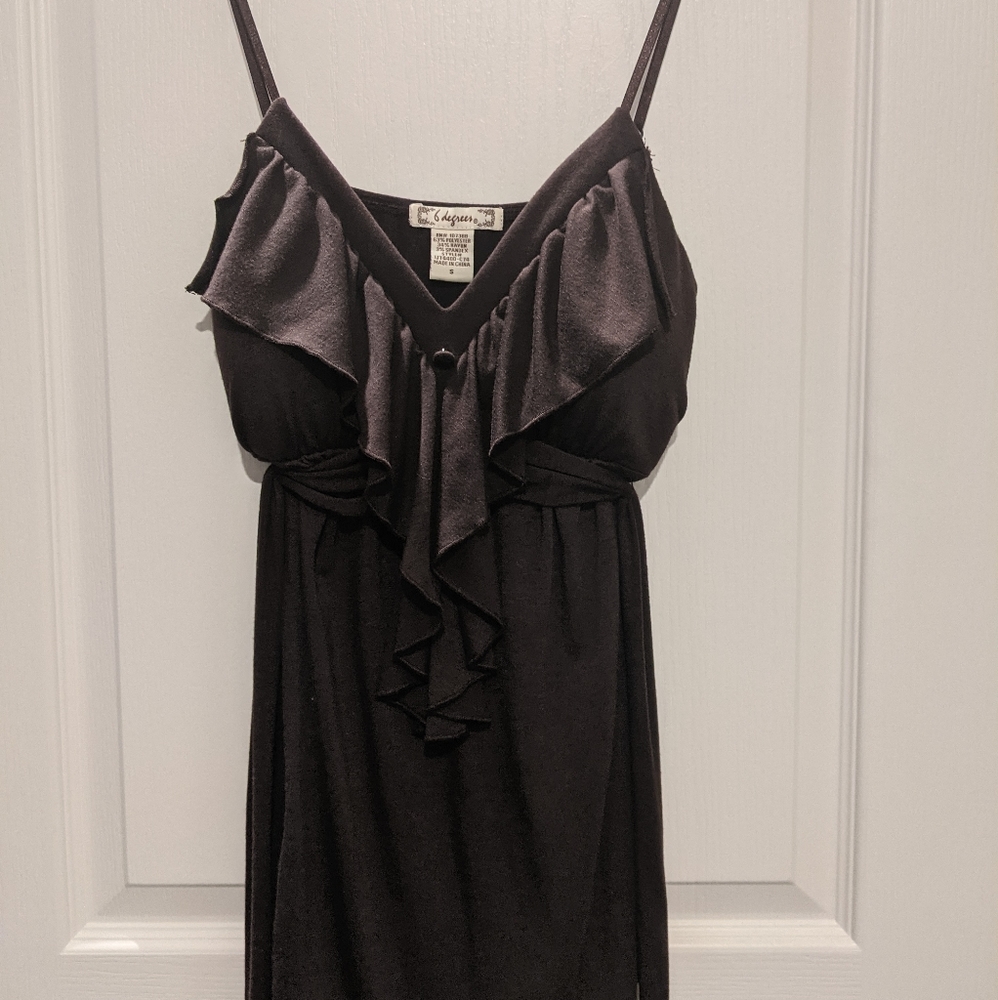 6 Degrees Brown V-Neck Tank Top